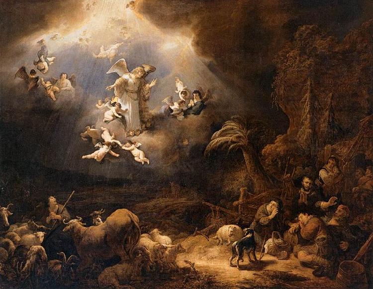 Govaert Flinck Angels Announcing the Birth of Christ to the Shepherds